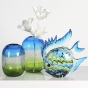 Skulptur "Lustiger Fisch" aus Glas