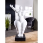 Skulptur "Lady", weiß glänzend