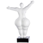 Skulptur "Lady", weiß glänzend