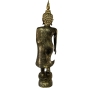 Rückansicht der Abhaya-Mudra Buddhafigur aus Holz 113cm