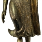 Nahansicht der Abhaya-Mudra Buddhafigur aus Holz 113cm