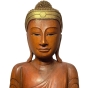 Nahansicht des Holzbuddha