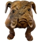 Nahansicht der Holzfigur "Englische Bulldogge"