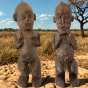 Holzskulpturen "Afrikanisches Figurenpaar"