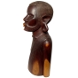 Seitenansicht der Holzskulptur "Afrikanischer Schamane"