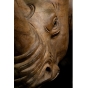 Nahansicht der Holzfigur "Rhinozeros"