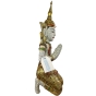 Seitenansicht der Holzfigur "Tempelwächter aus Thailand"