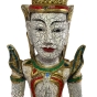 Nahansicht der Holzfigur "Tempelwächter aus Thailand"