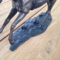Bronzefigur "Jockey auf Pferd im Galopp"
