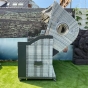 Sonnenpartner Gartenstrandkorb "Classic Bullauge" 2,5 Sitzer in grau Halbliegemodell - Ausstellungsstück
