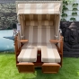 Sonnenpartner Gartenstrandkorb "Classic" 2-Sitzer, Stoff-Nr.54, Halbliegemodell