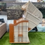 Sonnenpartner Gartenstrandkorb "Classic" 2-Sitzer, Stoff-Nr.54, Halbliegemodell