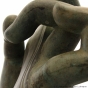 Deva-Hand-Bronzeskulptur Deva - Hand auf Holzsockel