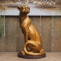 Bronzeskulptur "Goldener Jaguar"