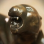 Detail Bronzeskulptur Jaguar Maul