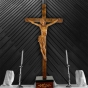 Holzskulptur "Jesus am Kreuz" um 1850