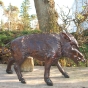 Bronzeskulptur "Laufender Keiler" - Wildschwein