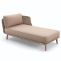 Dedon Mbarq Daybed links in chestnut inkl. Kissen