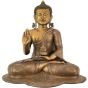 Sitzender Buddha aus Messing - 47cm