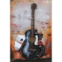 Metall - Wandbild "Gitarre"