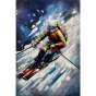 Metall - Wandbild "Ski-Abfahrt"