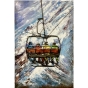 Metall - Wandbild "Ski-Lift"