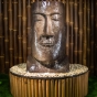 Steinguss Moai-Kopf als Wasserspiel - Komplettset, 100cm
