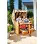 Sonnenpartner Gartenstrandkorb "Classic" 2,5-Sitzer Halbliegemodell