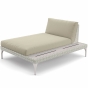DEDON MU Daybed - Ablage links in weiss