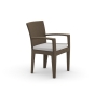 Dedon Panama Armlehnstuhl in der Farbe bronze mit Sitzkissen