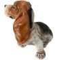 Porzellanskulptur "Hund - Basset Hound"