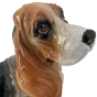 Porzellanskulptur "Hund - Basset Hound"