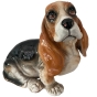 Porzellanskulptur "Hund - Basset Hound"