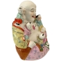Porzellanskulptur "Happy Buddha mit 5 Kindern"