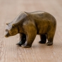 Bronzeskulptur "Bulle und Bär - Börse" klein auf Natursteinsockel