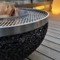 rufer.swiss "drato Sfera" Feuerschalengrill mit u-rost und u-teppanyaki