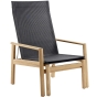 Solpuri Safari Teak Deck Chair, inkl. Hocker