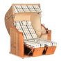 Sonnenpartner Gartenstrandkorb "Classic" 2-Sitzer, rombo palida, Halbliegemodell