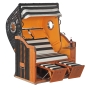 Sonnenpartner Gartenstrandkorb "Classic Bullaugen" 2-Sitzer, Stoff-Nr.83, Halbliegemodell