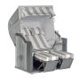 Sonnenpartner Gartenstrandkorb "Classic" 2-Sitzer, Stoff-Nr.114, Halbliegemodell