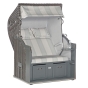 Sonnenpartner Gartenstrandkorb "Classic" 2-Sitzer, Stoff-Nr.66, Halbliegemodell