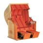 Sonnenpartner Gartenstrandkorb "Classic" 2-Sitzer, Stoff-Nr.112, Halbliegemodell