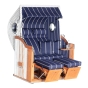 Sonnenpartner Gartenstrandkorb "Classic Bullaugen" 2-Sitzer, Stoff-Nr.27, Halbliegemodell