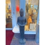 Stehender Steinguss Buddha "Meditation", 151cm