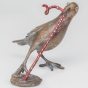 Edition Strassacker Bronzeskulptur "Vogel mit Wurm"