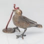 Edition Strassacker Bronzeskulptur "Vogel mit Wurm"