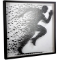 Wandbild "Sprint" – Schwarz & Weiß – 80×80cm – 3D