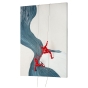 Wandbild „Aufstieg am Seil“ – Rot, Blau & Weiß – 120x80x15cm – 3D – Leinwand