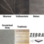 Zebra Mikado Tisch 6388, Ø110 cm, Aluminium, grau