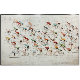 Wandbild "Radrennen / Tour de France" handgemaltes Ölgemälde  – 140x90cm